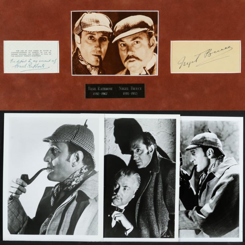 SIGNATURES OF BASIL RATHBONE AND NIGEL BRUCE