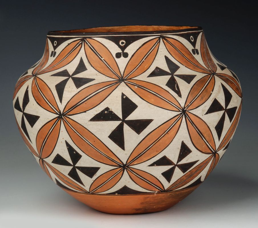 AN ACOMA POTTERY OLLA ATTRIBUTED TO EVA HISTIA