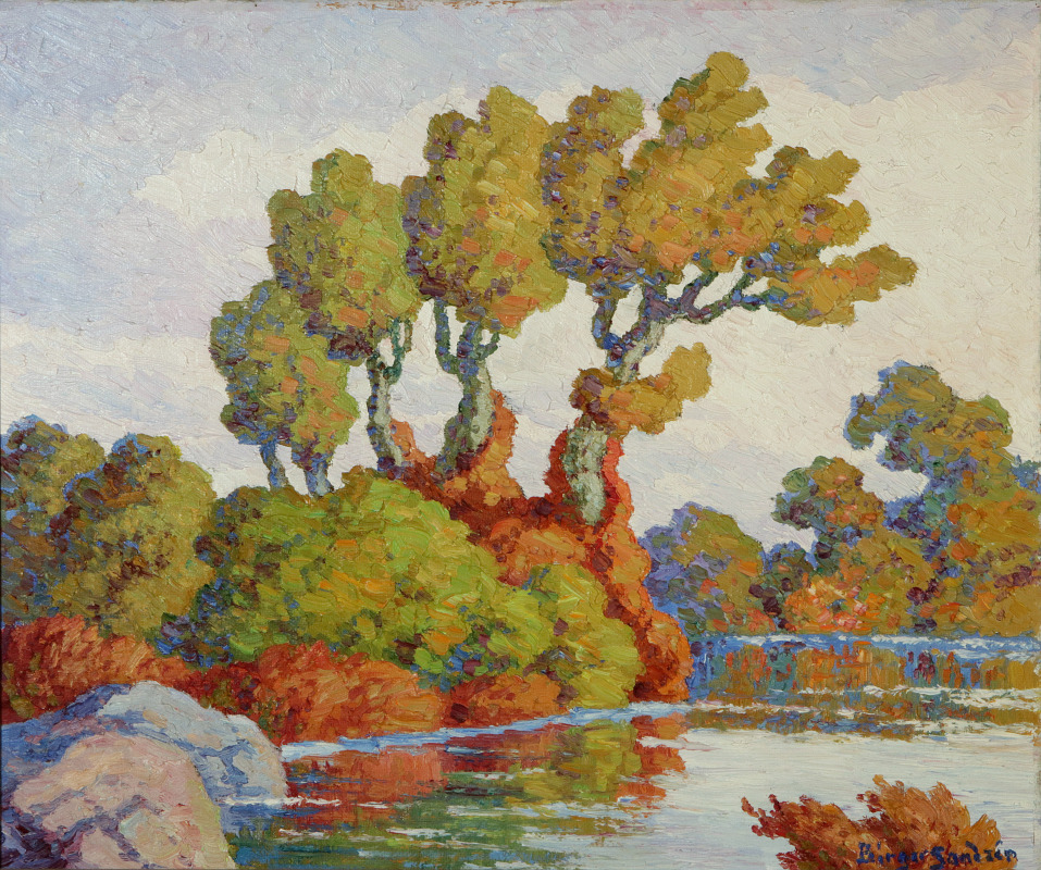 BIRGER SANDZEN (1871-1954) OIL ON PANEL