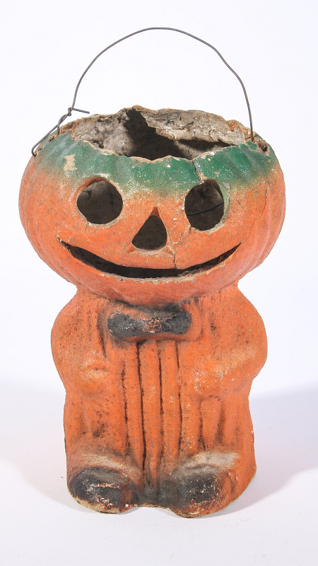 AN UNUSUAL PRESSED PAPER JACK-O-LANTERN 