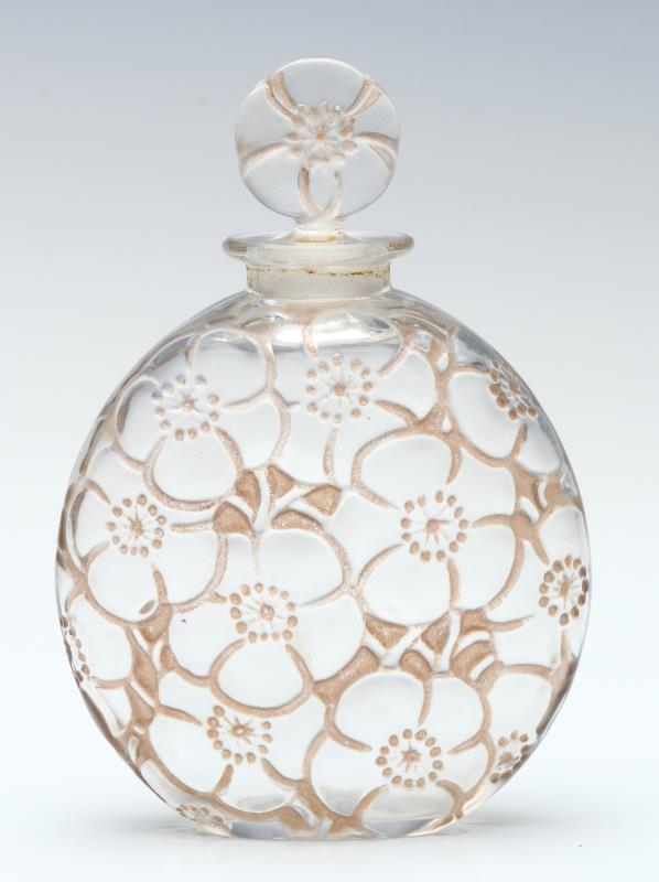 AN R. LALIQUE EMILIANE FRENCH CRYSTAL PERFUME BOTT