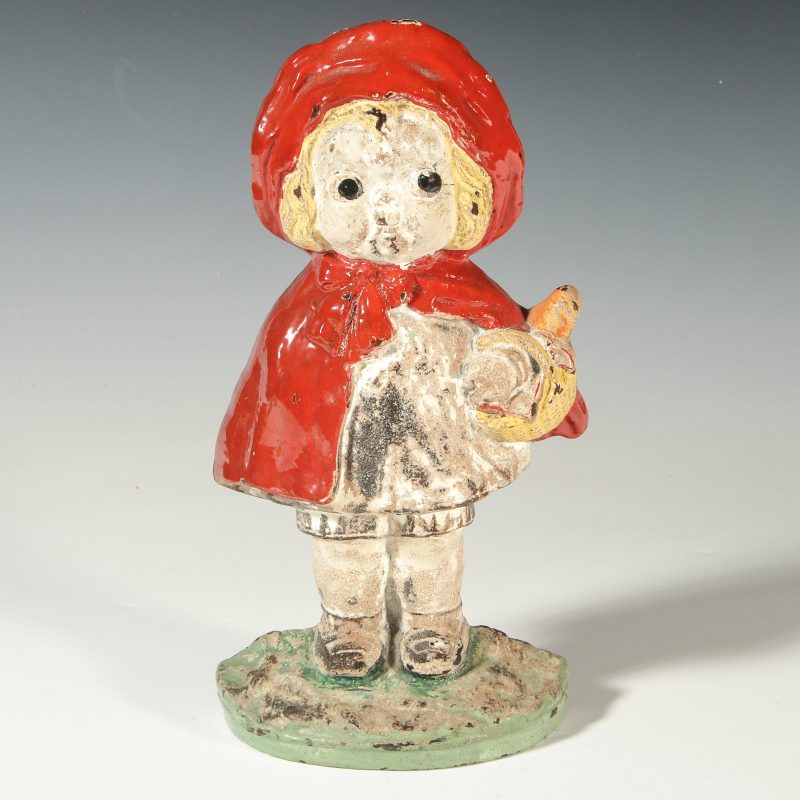 A RARE HUBLEY LITTLE RED RIDING HOOD DOOR STOP