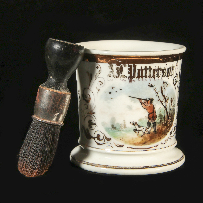 A UPLAND GAME HUNTER OCCUPATIONAL SHAVING MUG