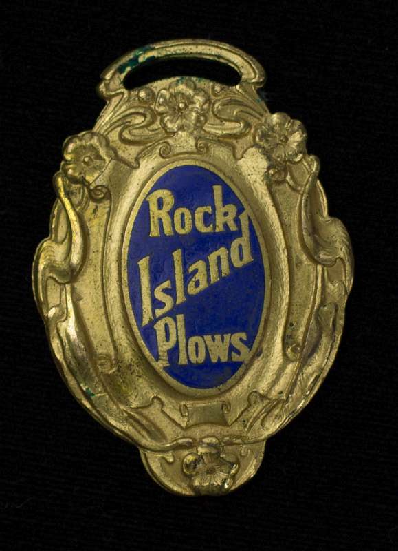 ROCK ISLAND PLOWS COMPANY ADVERTISING WATCH FOB