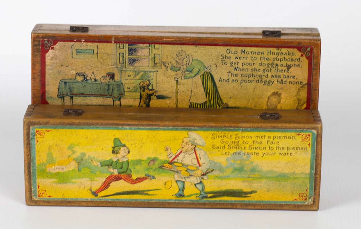 TWO ANTIQUE GERMAN PENCIL BOXES