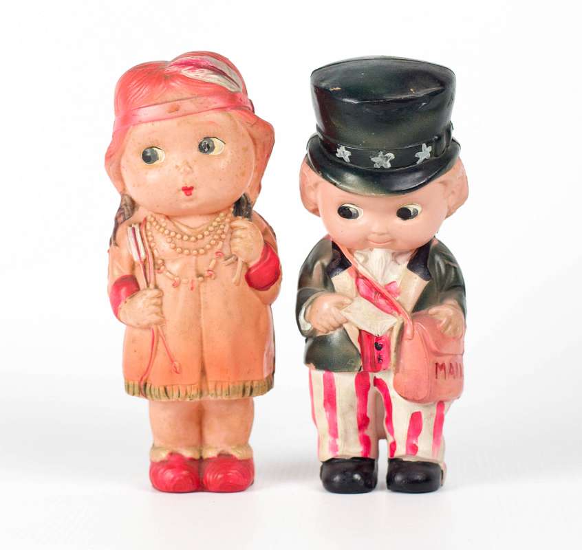 TWO VINTAGE CELLULOID FIGURES