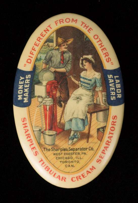 SHARPLES SEPARATOR CO. ADVERTISING POCKET MIRROR