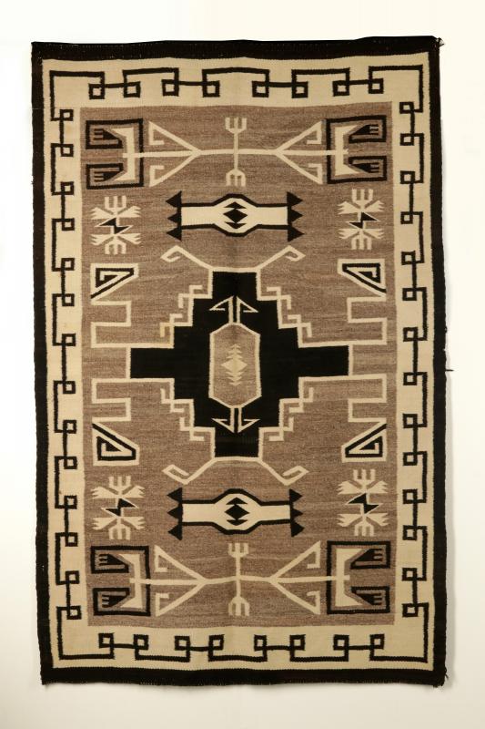 A NAVAJO TWO GREY HILLS WEAVING CIRCA 1950