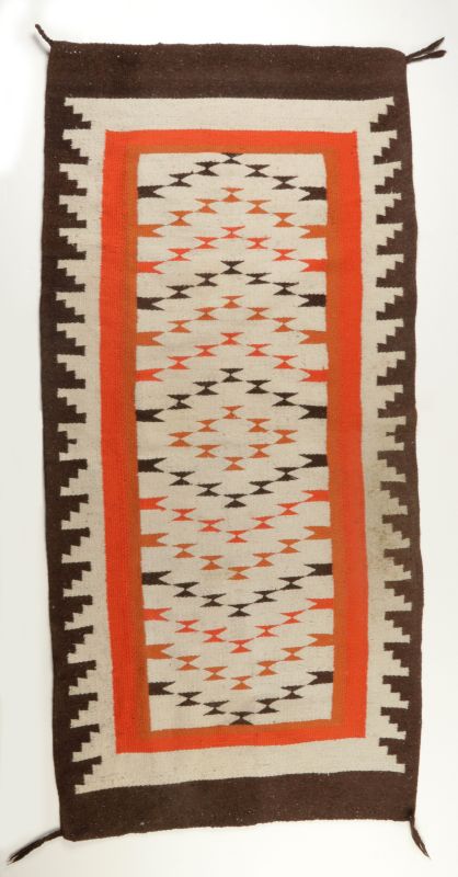 TWO NAVAJO SADDLE BLANKET WEAVINGS