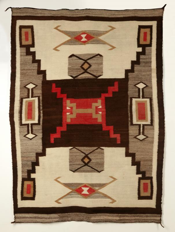 A STORM PATTERN NAVAJO WEAVING CIRCA 1930s