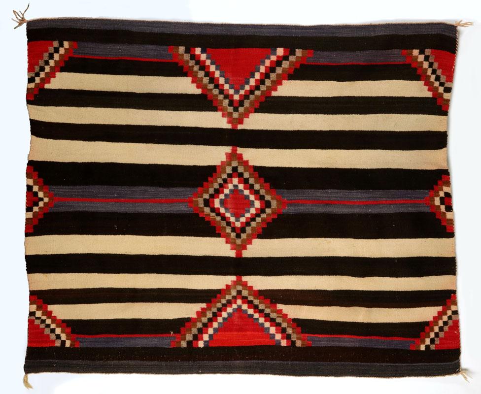 A NAVAJO WEAVING IN THIRD PHASE CHIEF'S BLANKET PA