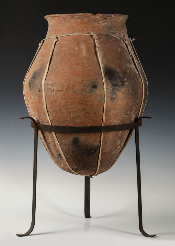 A TARAHUMARA INDIAN REDWARE POTTERY VESSEL