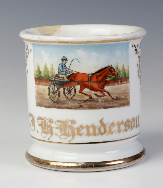 A HARNESS RACING OCCUPATIONAL SHAVING MUG