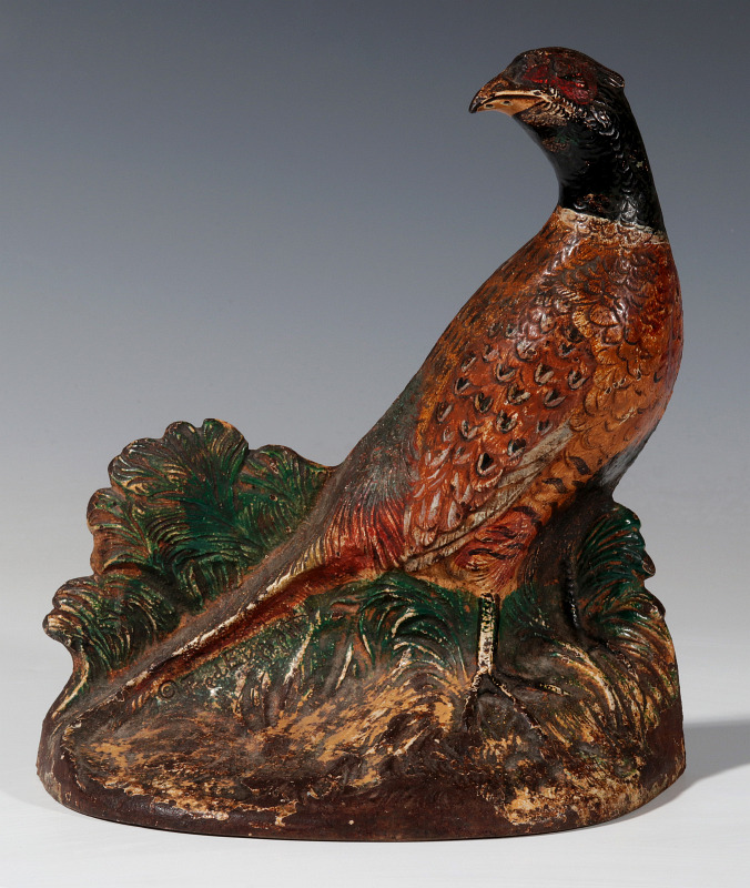  A HUBLEY PHEASANT CAST IRON DOORSTOP