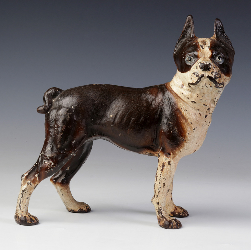 HUBLEY BOSTON BULL TERRIER CAST IRON DOORSTOP