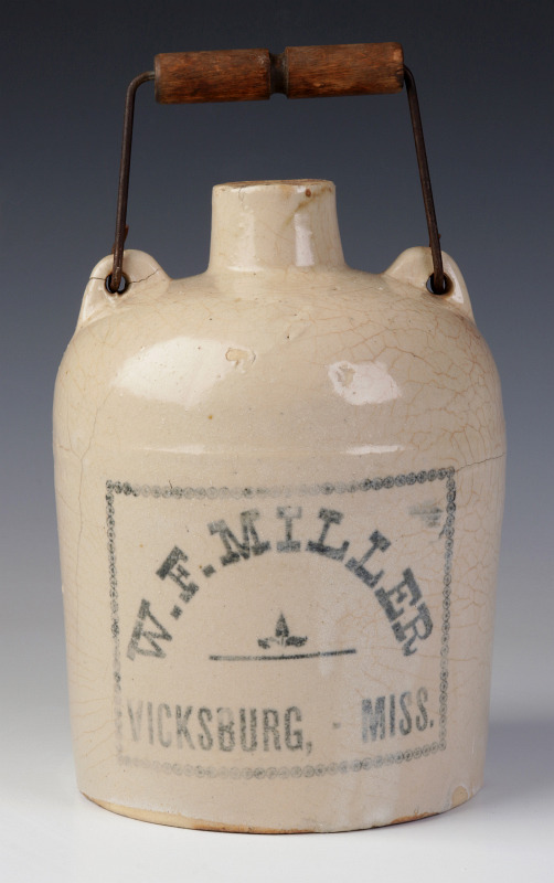 C. J. MILLER VICKSBURG MISSISSIPPI ADVERTISING JUG