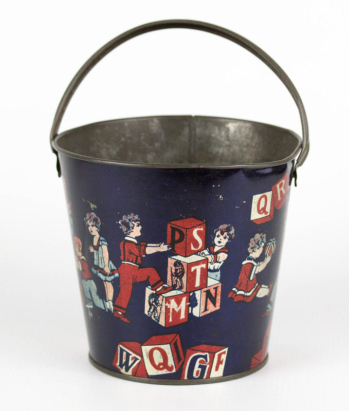 A CHILD'S TIN LITHO SAND PAIL