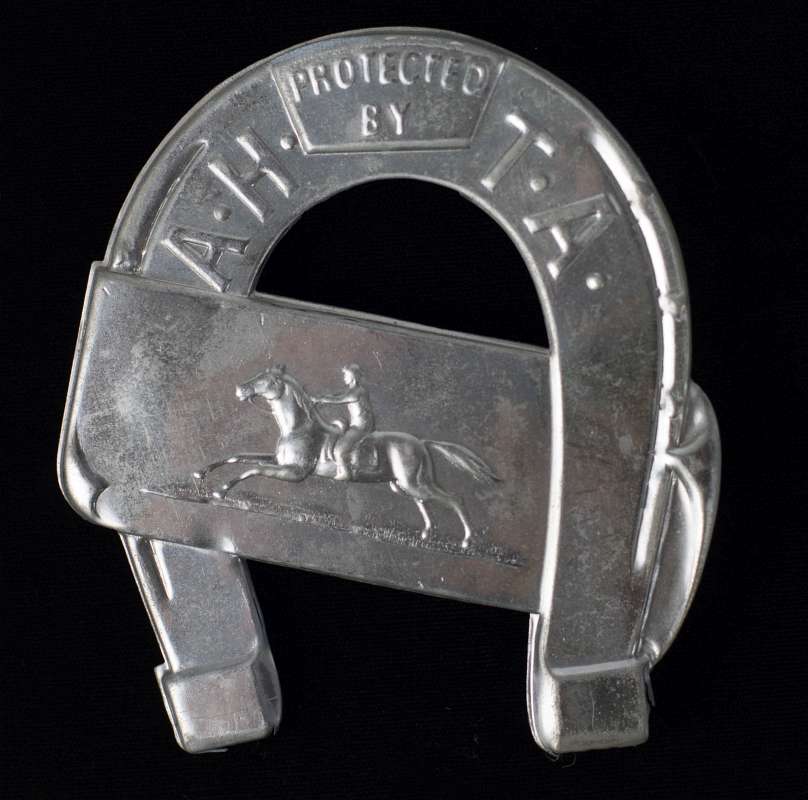 AHTA ANTI HORSE THIEF ASSOCIATION STAMPED BADGE