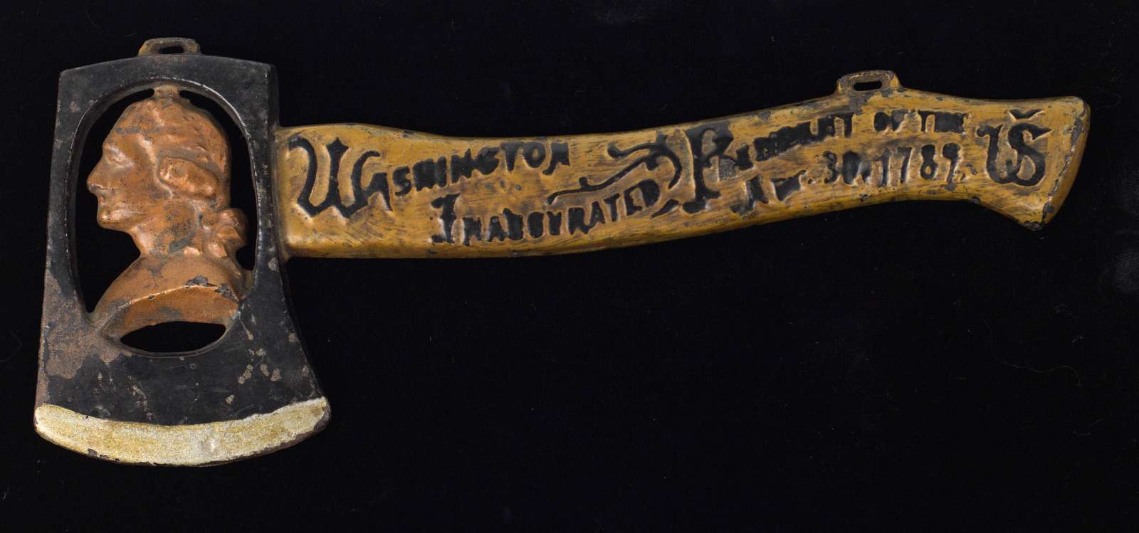 WASHINGTON INAUGURATION COMMEMORATIVE IRON AXE 