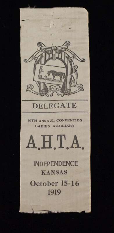 ANTI HORSE THIEF ASSOCIATION DELEGATE RIBBON 1919