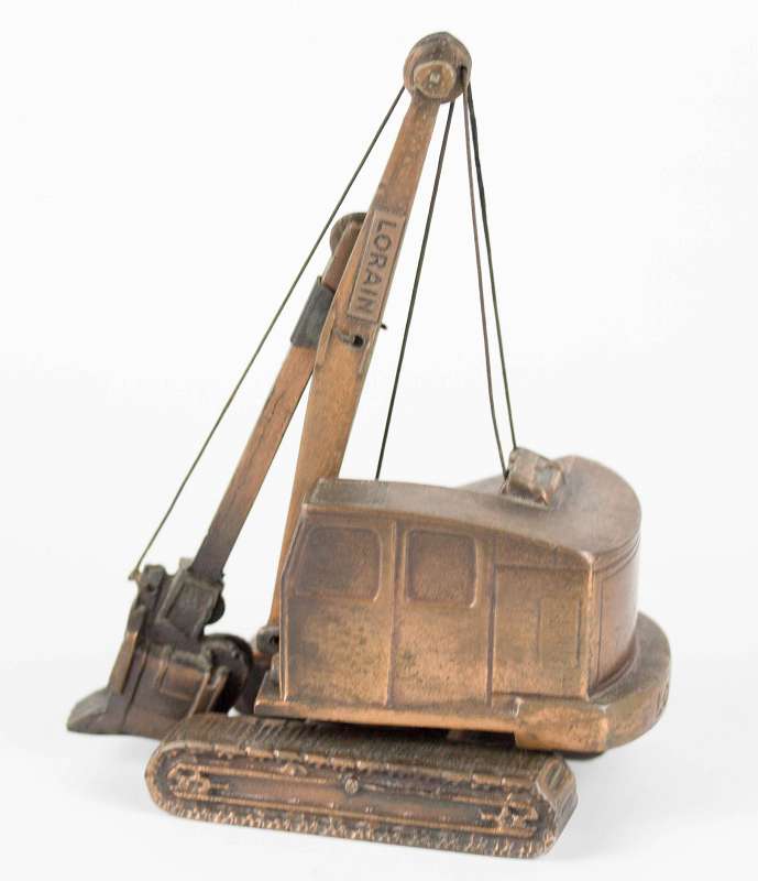 A 1920s LORAIN EXCAVATOR FIGURAL STEAM SHOVEL PPW 