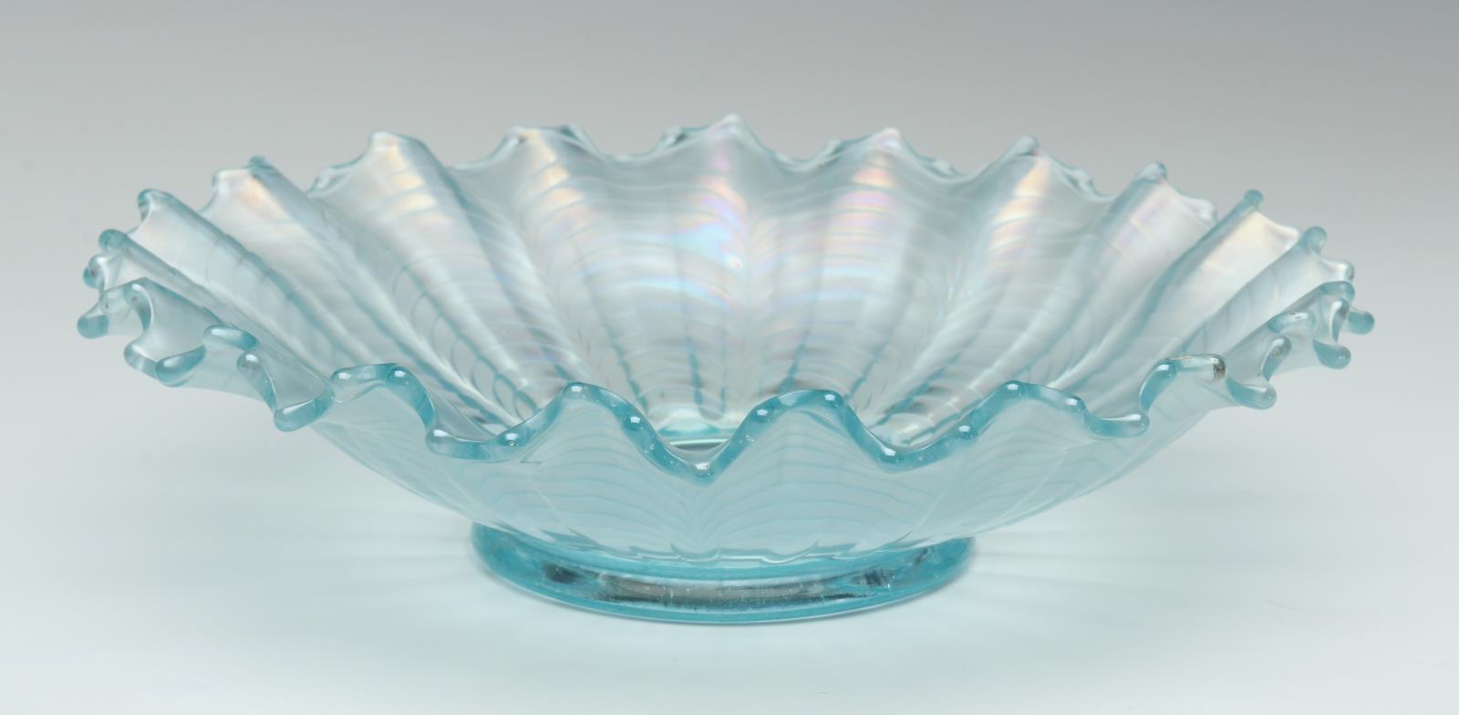 AN ICE BLUE NORTHWOOD 'NIPPON' PATTERN BOWL