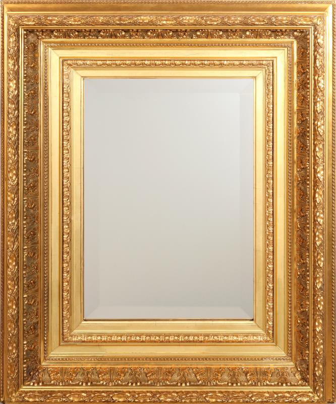 A FINE MASSIVE 19TH C. MULTI-LAYER FRAME WITH MIRR