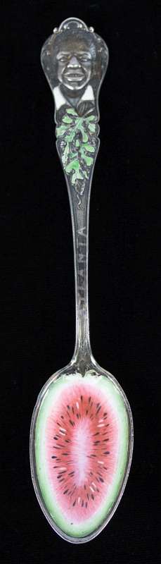 GORHAM STERLING SILVER SPOON W/ ENAMEL WATERMELON 