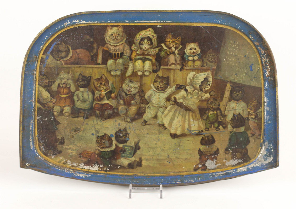 LOUIS WAIN (1860-1939) TIN LITHO HIGH CHAIR TRAY