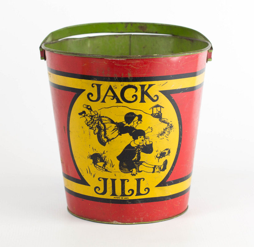 A TIN LITHO JACK AND JILL SAND PAIL