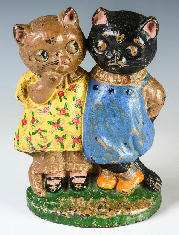 HUBLEY TWIN KITTENS GRACE DRAYTON DESIGN DOORSTOP