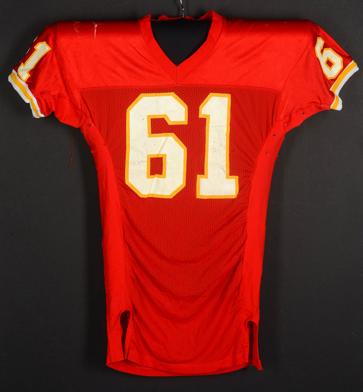 MARK ADICKE KANSAS CITY CHIEFS GAME WORN JERSEY 