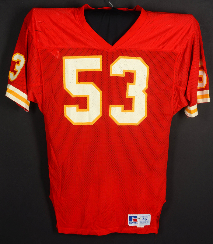 TODD HOWARD KANSAS CITY CHIEFS GAME WORN JERSEY