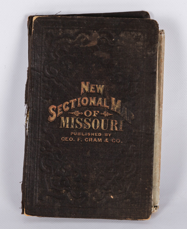 1870 SECTIONAL POCKET MAP OF THE STATE OF MISSOURI 