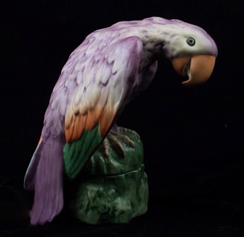 A SCARCE FULPER PARROT PERFUME LAMP CIRCA 1930