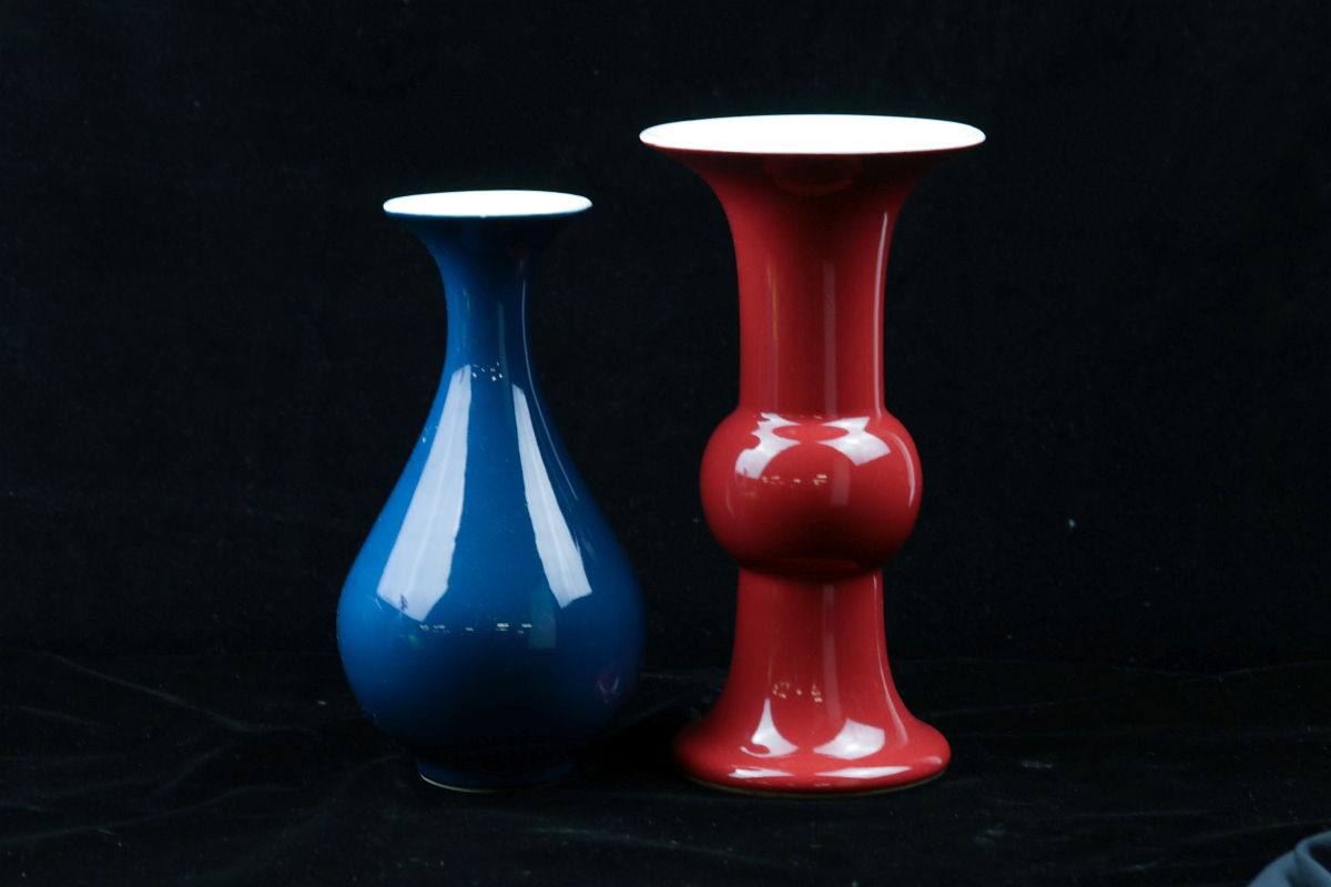 TWO 20TH CENTURY ASIAN PORCELAIN VASES