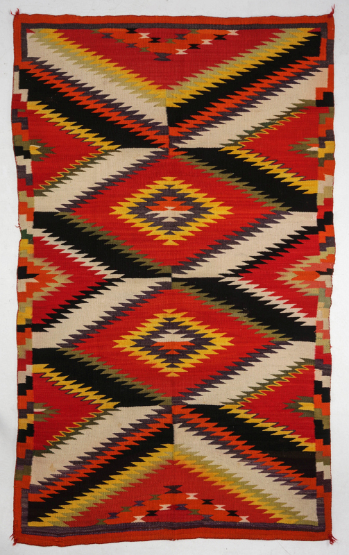 A NAVAJO GERMANTOWN EYE DAZZLER WEAVING