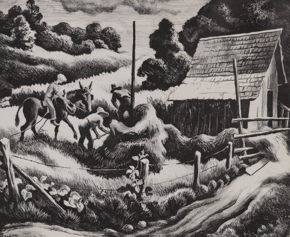 THOMAS HART BENTON (1889-1975) SIGNED LITHOGRAPH