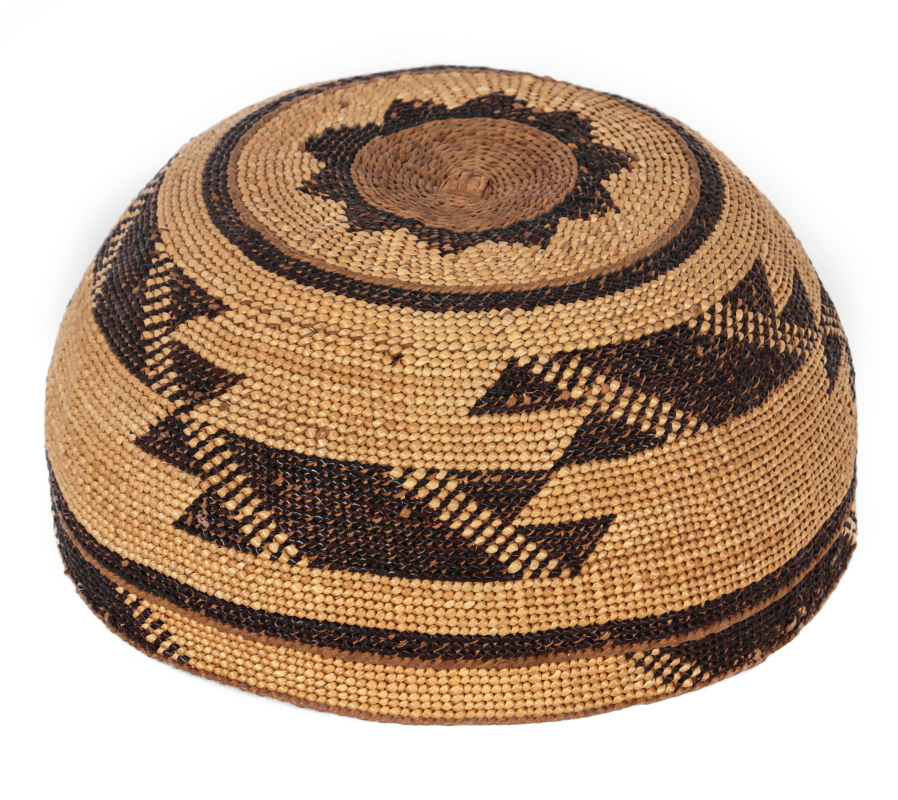 A CIRCA 1920 HUPA CALIFORNIA INDIAN BASKETRY HAT 