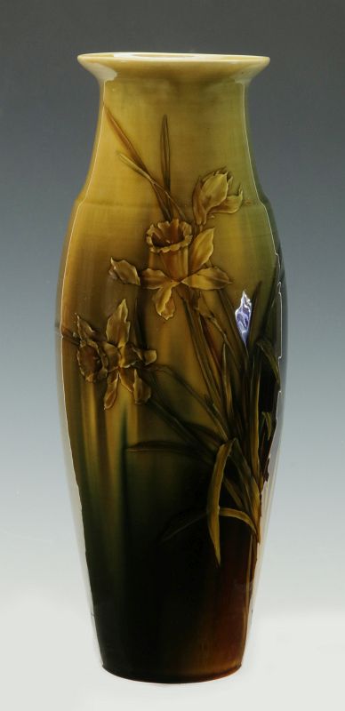 ROOKWOOD VASE SIGNED ALBERT R. VALENTIEN, 1890