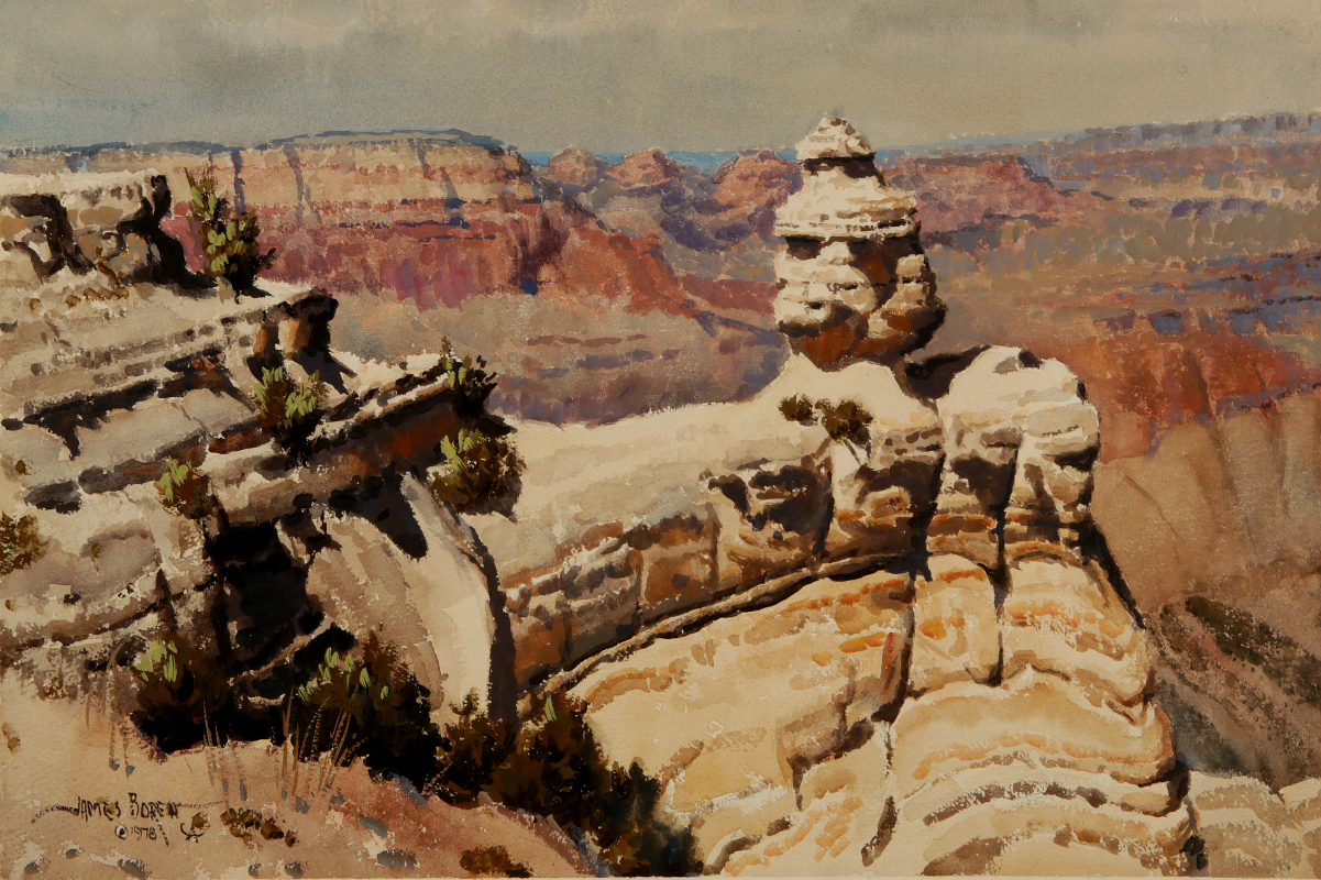 JAMES BOREN (1921-1990) GRAND CANYON WATERCOLOR