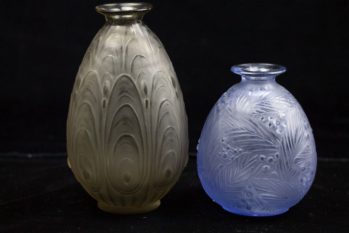 TWO SABINO FRENCH ART DECO VASES