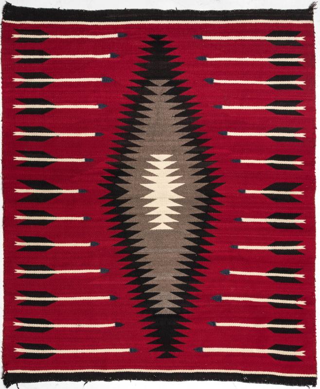 AN UNUSUAL NAVAJO GANADO PICTORIAL WEAVING