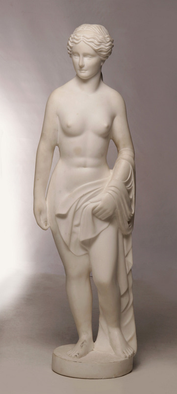 A 20TH C. CARRARA MARBLE SCULPTURE AFTER FALCONET