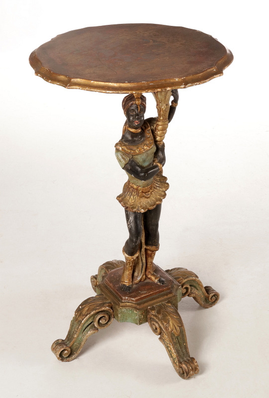 A MID 20TH CENTURY VENETIAN BLACKAMOOR TABLE