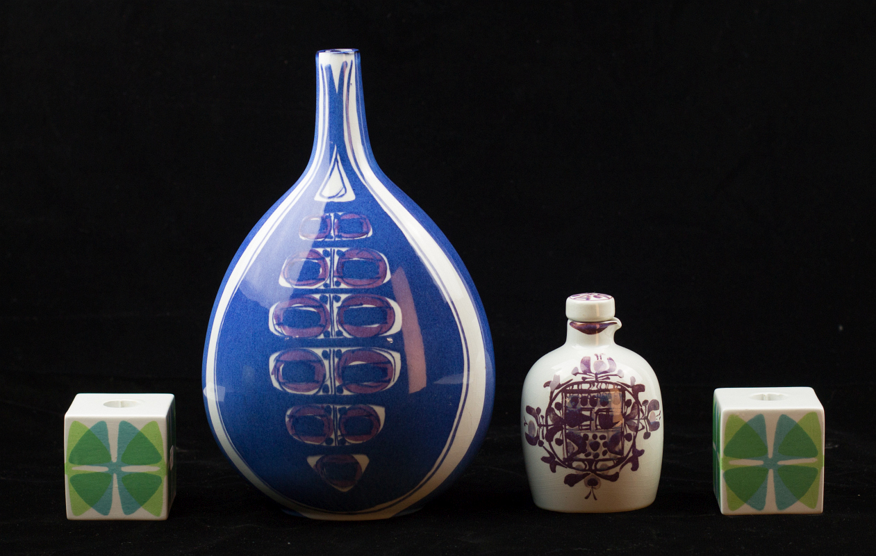 ROYAL COPENHAGEN DANISH MOD ALUMINIA FAIENCE VASES