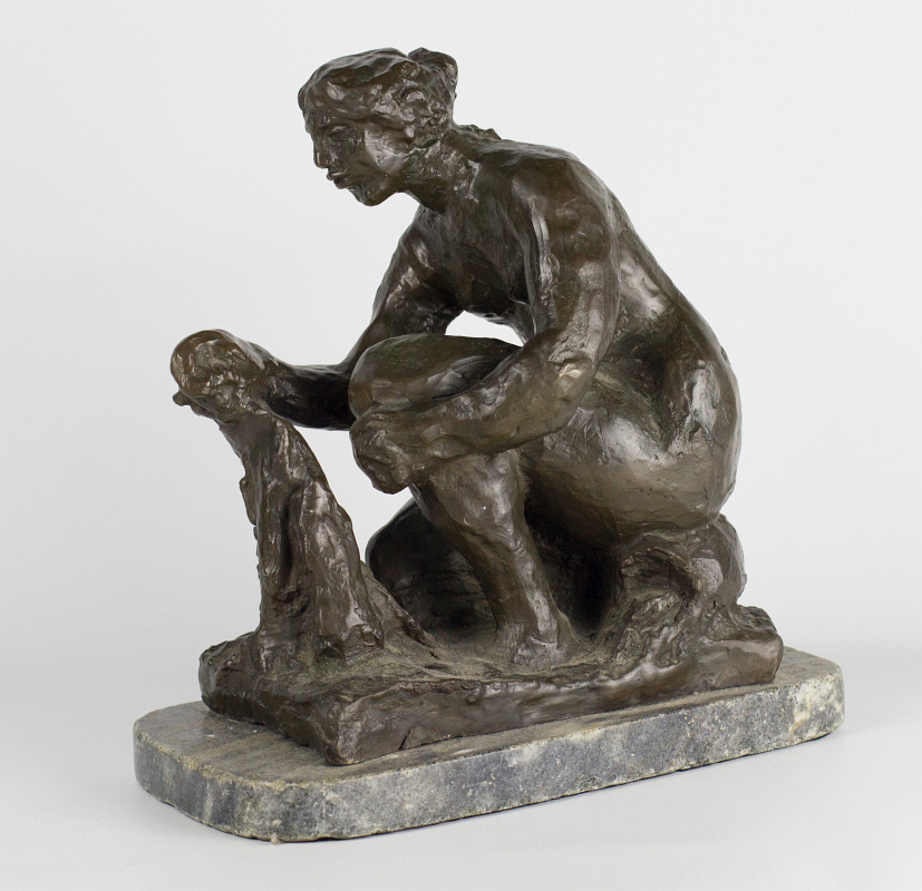 BRONZE SCULPTURE OF A BATHER AFTER AUGUSTE RENOIR