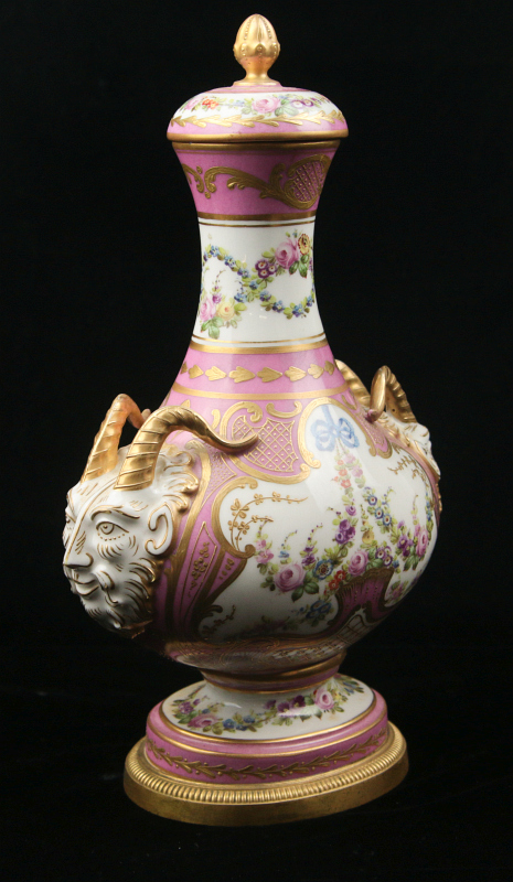 A FINE 19TH CENTURY BRONZE MOUNTED SEVRES BOTTLE