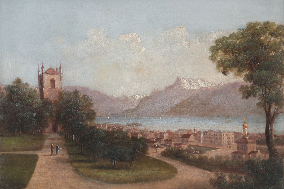 A 19TH CENTURY CONTINENTAL SCHOOL OIL PAINTING