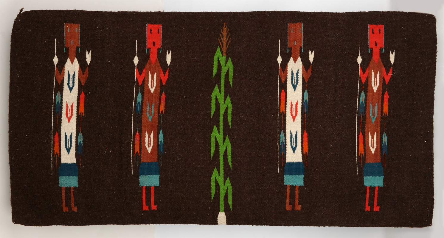 LATE 20TH CENTURY NAVAJO WEAVING WITH YEI FIGURES